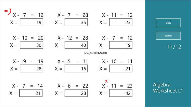 【图】Algebra Worksheet L1(截图2)