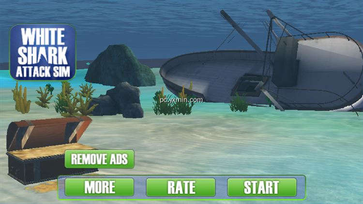 【图】Big White Shark Attack Sim 3D – Angry Fish Hunting(截图2)