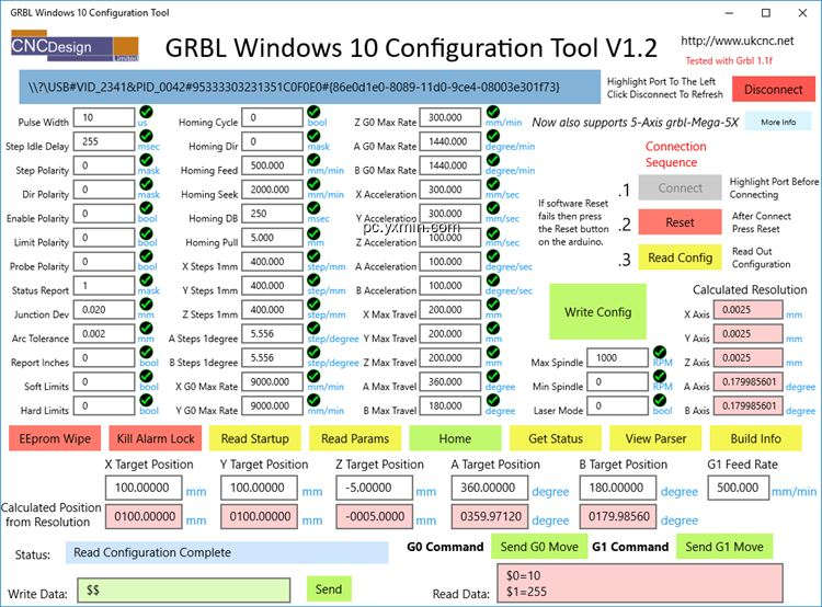 【图】GRBL Windows 10 Configuration Tool(截图1)