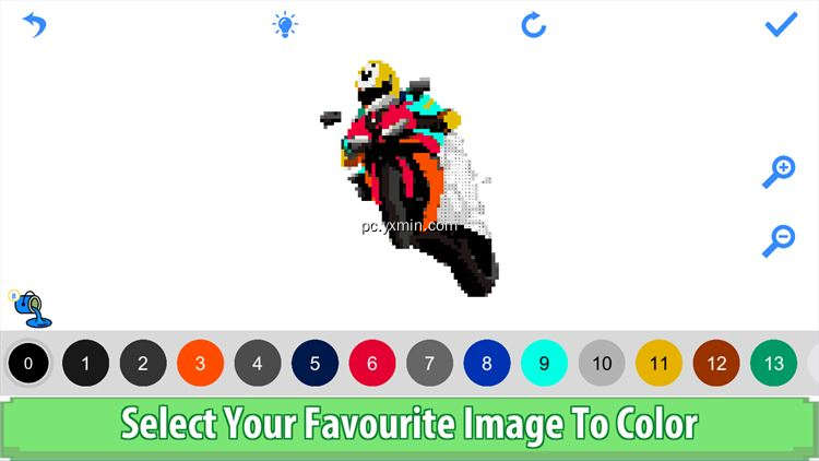 【图】Bikes Color by Number: Pixel Art, Sandbox Coloring(截图1)