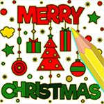 Christmas Color by Number – Sparkly Santas Drawing
