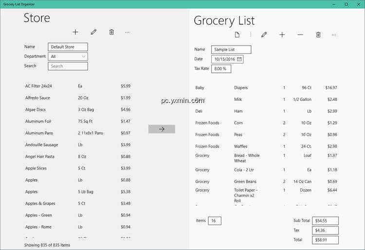 【图】Grocery List Organizer(截图 0)