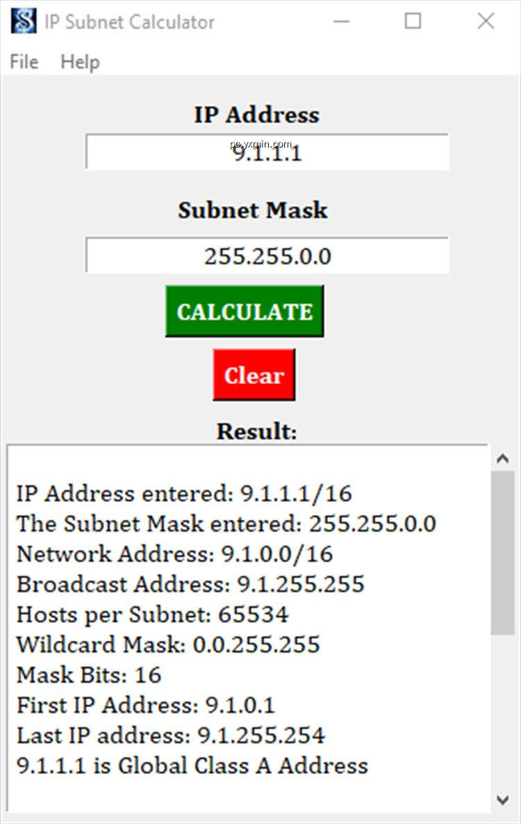 【图】IPv4 Sub Calculator(截图 0)