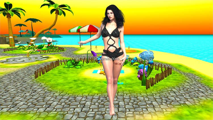 【图】Virtual Sexy Black Bikini Beach Dancer [HD+](截图2)