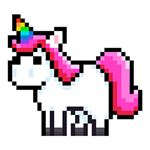 UNICORN Pixel Art Color by Number UNICORN Pixel Art Color by Number