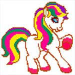 Pony Color by Number – Unicorn Pixel Art Coloring